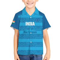 Custom India Football 2026 Hawaiian Shirt Come On Blue Tigresses - Blue Version