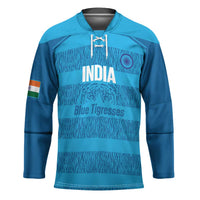 Custom India Football 2026 Hockey Jersey Come On Blue Tigresses - Blue Version