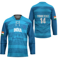 Custom India Football 2026 Hockey Jersey Come On Blue Tigresses - Blue Version