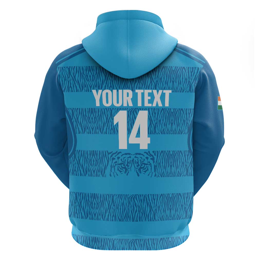 Custom India Football 2026 Hoodie Come On Blue Tigresses - Blue Version