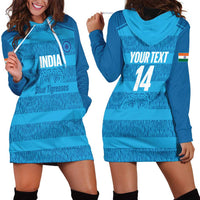 Custom India Football 2026 Hoodie Dress Come On Blue Tigresses - Blue Version