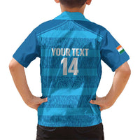 Custom India Football 2026 Kid Hawaiian Shirt Come On Blue Tigresses - Blue Version