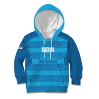 Custom India Football 2026 Kid Hoodie Come On Blue Tigresses - Blue Version