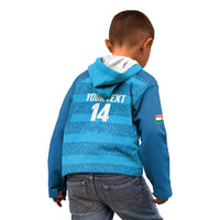 Custom India Football 2026 Kid Hoodie Come On Blue Tigresses - Blue Version