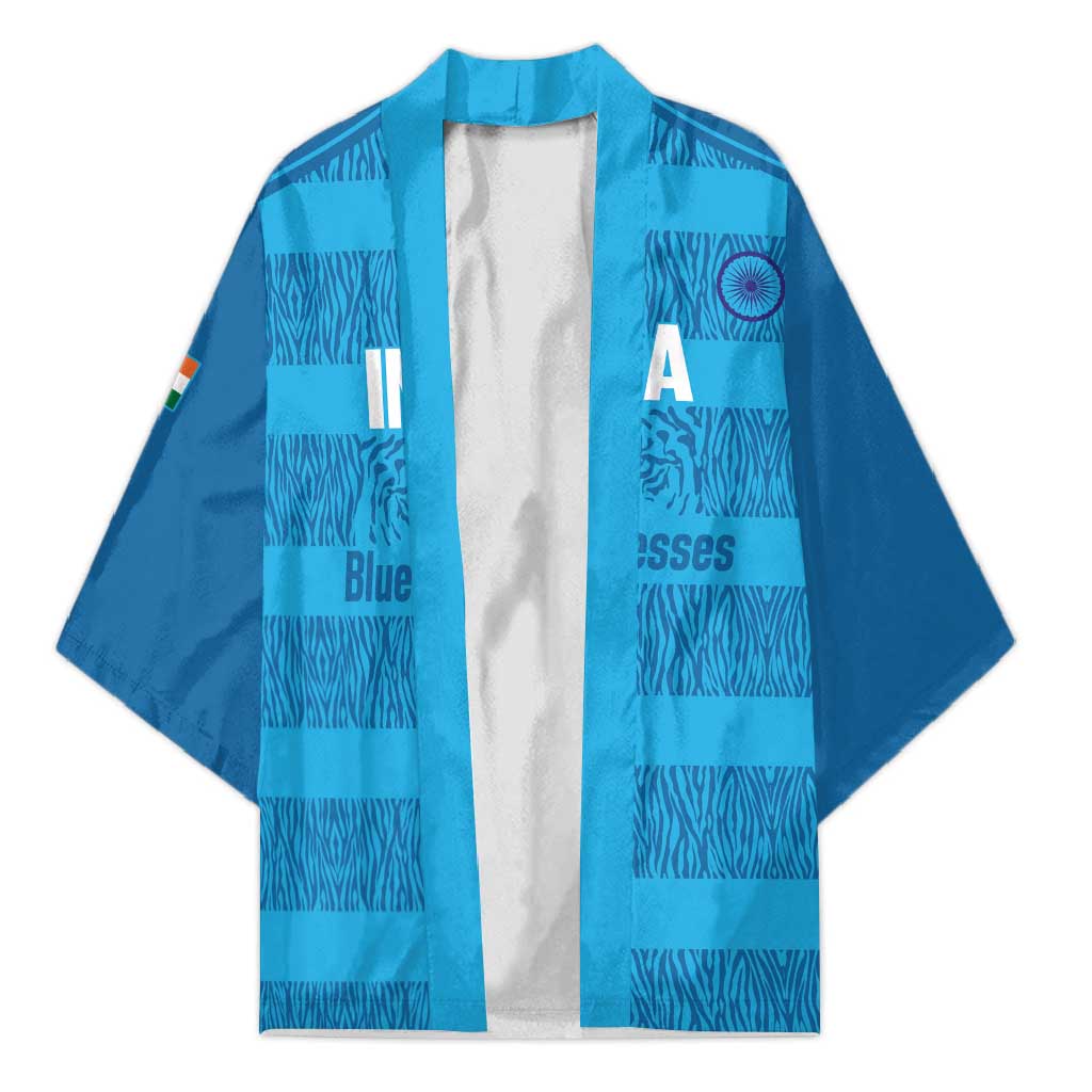 Custom India Football 2026 Kimono Come On Blue Tigresses - Blue Version