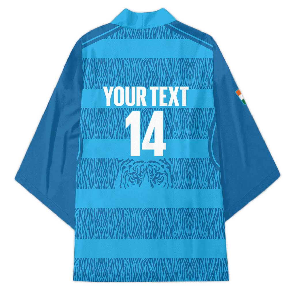 Custom India Football 2026 Kimono Come On Blue Tigresses - Blue Version