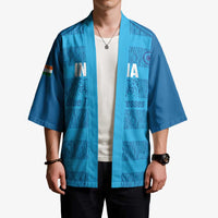 Custom India Football 2026 Kimono Come On Blue Tigresses - Blue Version