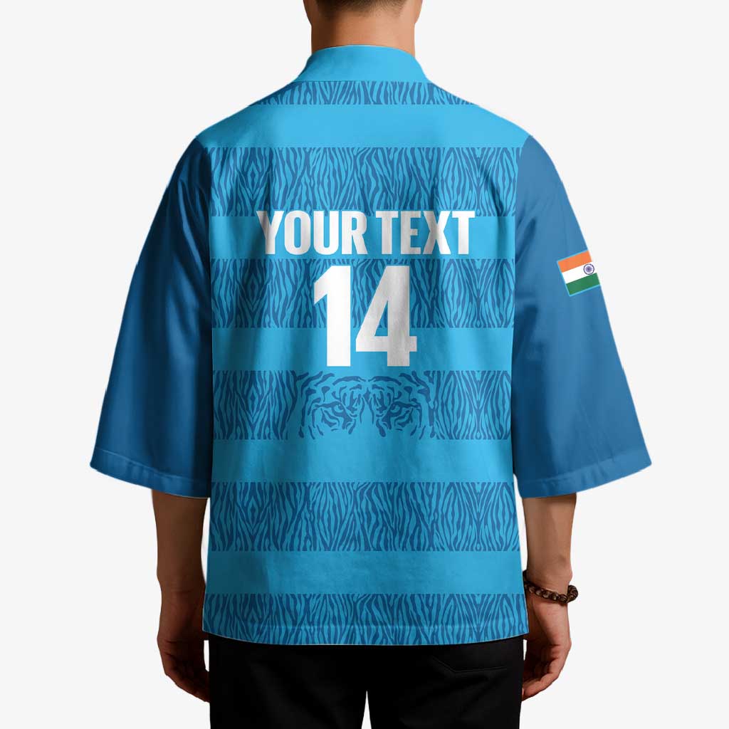 Custom India Football 2026 Kimono Come On Blue Tigresses - Blue Version