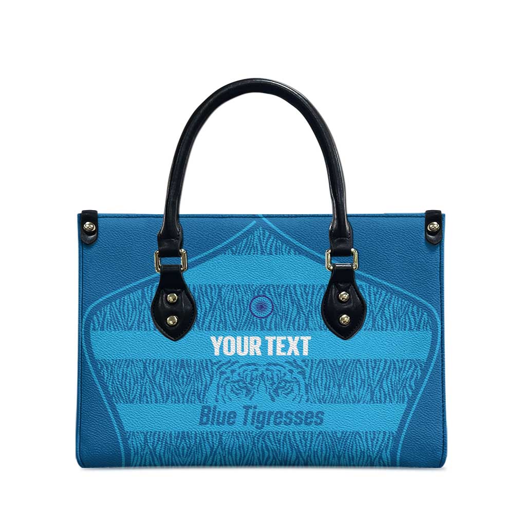 Custom India Football 2026 Leather Bag Come On Blue Tigresses - Blue Version