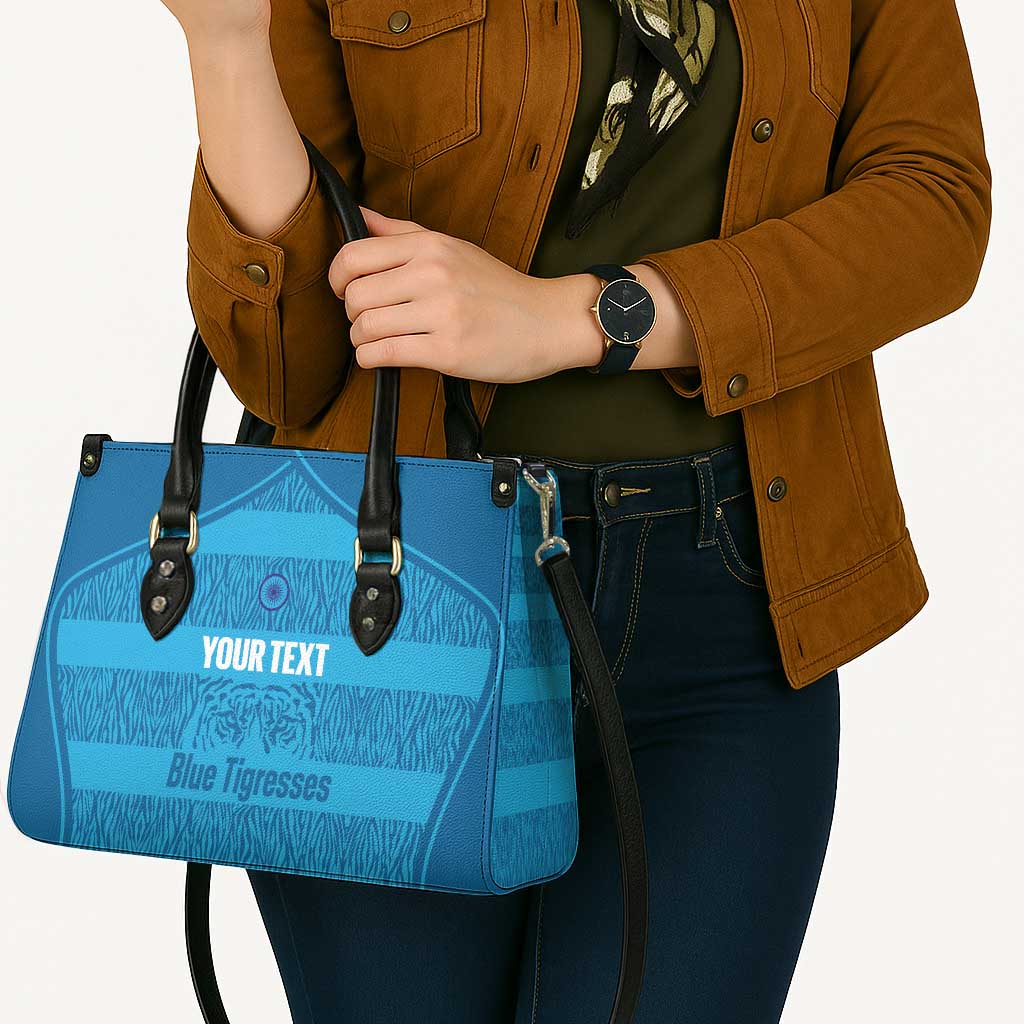 Custom India Football 2026 Leather Bag Come On Blue Tigresses - Blue Version