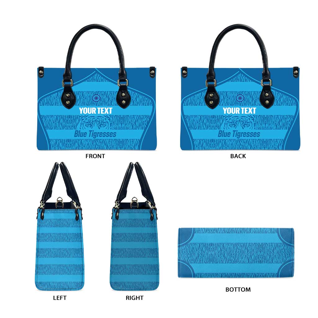Custom India Football 2026 Leather Bag Come On Blue Tigresses - Blue Version