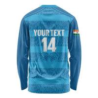 Custom India Football 2026 Long Sleeve Shirt Come On Blue Tigresses - Blue Version