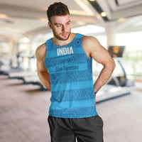 Custom India Football 2026 Men Tank Top Come On Blue Tigresses - Blue Version