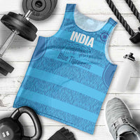 Custom India Football 2026 Men Tank Top Come On Blue Tigresses - Blue Version