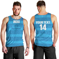 Custom India Football 2026 Men Tank Top Come On Blue Tigresses - Blue Version