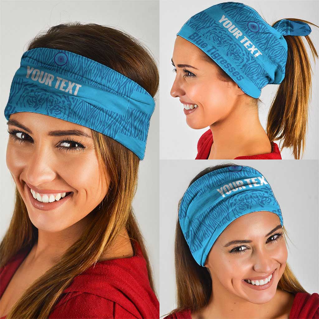 Custom India Football 2026 Neck Gaiter Come On Blue Tigresses - Blue Version