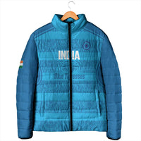 Custom India Football 2026 Padded Jacket Come On Blue Tigresses - Blue Version