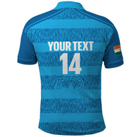 Custom India Football 2026 Polo Shirt Come On Blue Tigresses - Blue Version