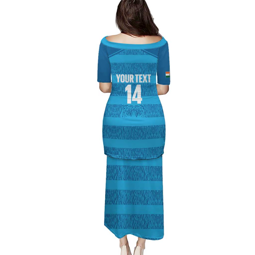 Custom India Football 2026 Puletasi Come On Blue Tigresses - Blue Version