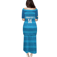 Custom India Football 2026 Puletasi Come On Blue Tigresses - Blue Version