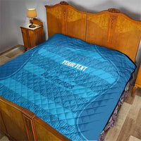 Custom India Football 2026 Quilt Come On Blue Tigresses - Blue Version