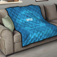 Custom India Football 2026 Quilt Come On Blue Tigresses - Blue Version
