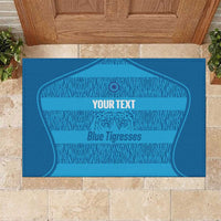 Custom India Football 2026 Rubber Doormat Come On Blue Tigresses - Blue Version