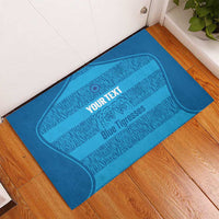 Custom India Football 2026 Rubber Doormat Come On Blue Tigresses - Blue Version