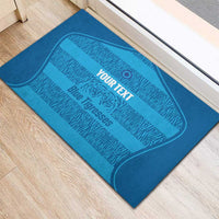 Custom India Football 2026 Rubber Doormat Come On Blue Tigresses - Blue Version