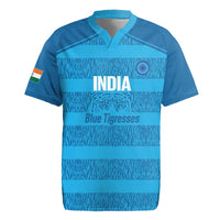 Custom India Football 2026 Rugby Jersey Come On Blue Tigresses - Blue Version