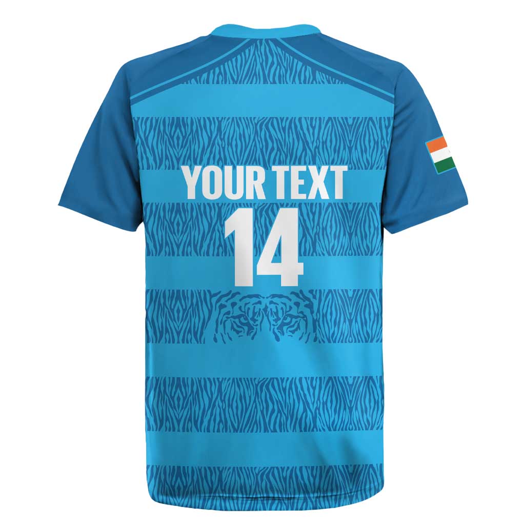 Custom India Football 2026 Rugby Jersey Come On Blue Tigresses - Blue Version