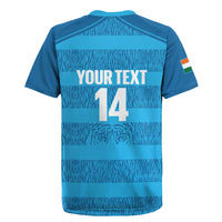 Custom India Football 2026 Rugby Jersey Come On Blue Tigresses - Blue Version