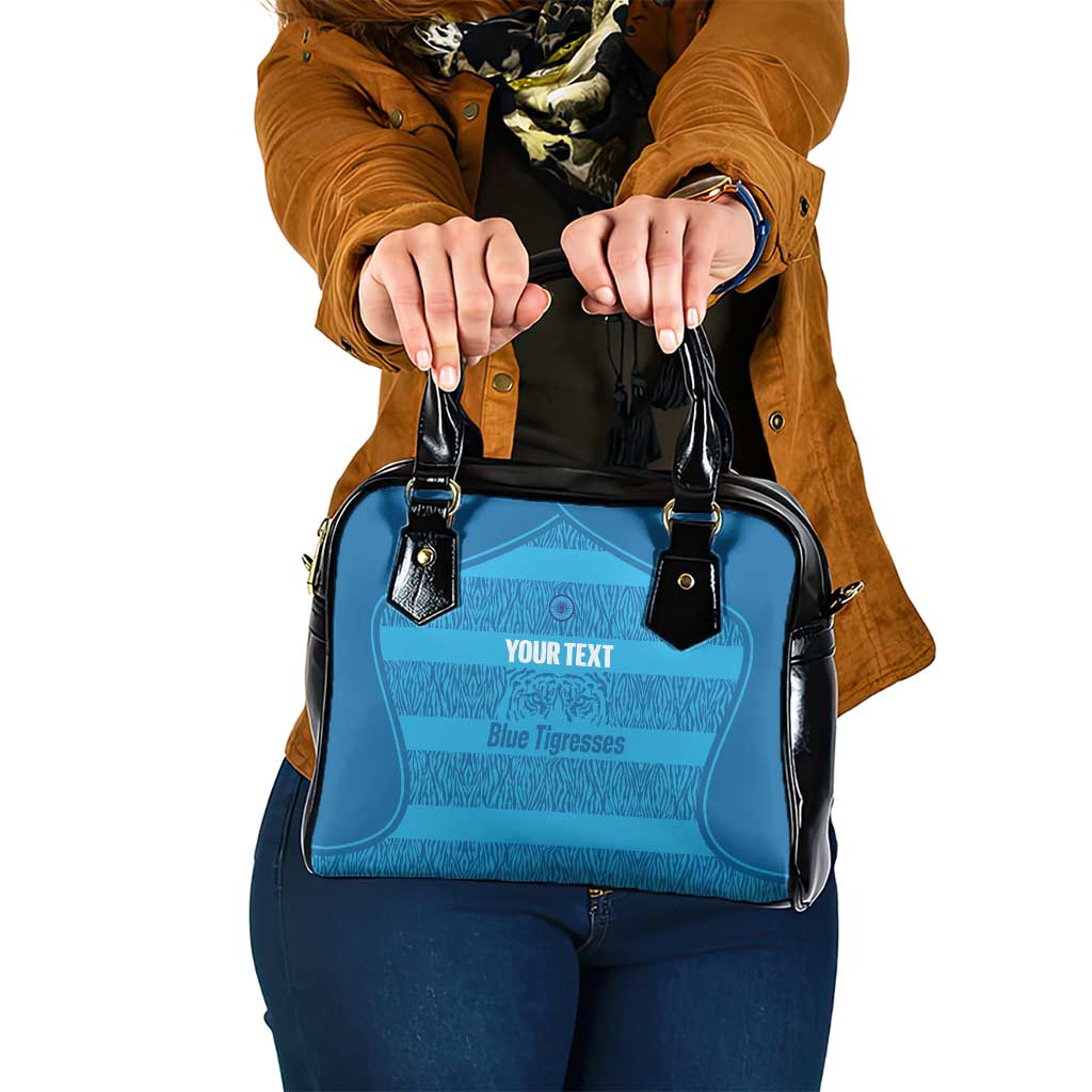 Custom India Football 2026 Shoulder Handbag Come On Blue Tigresses - Blue Version