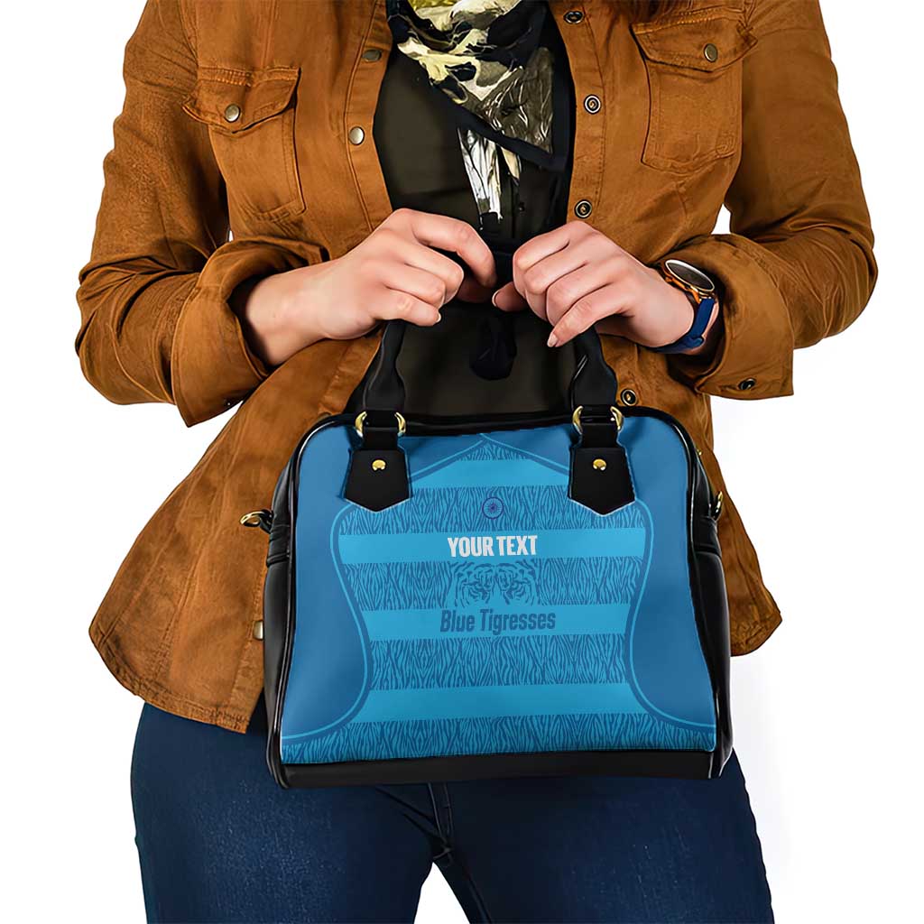 Custom India Football 2026 Shoulder Handbag Come On Blue Tigresses - Blue Version