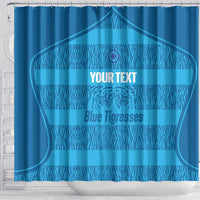 Custom India Football 2026 Shower Curtain Come On Blue Tigresses - Blue Version