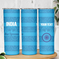 Custom India Football 2026 Skinny Tumbler Come On Blue Tigresses - Blue Version