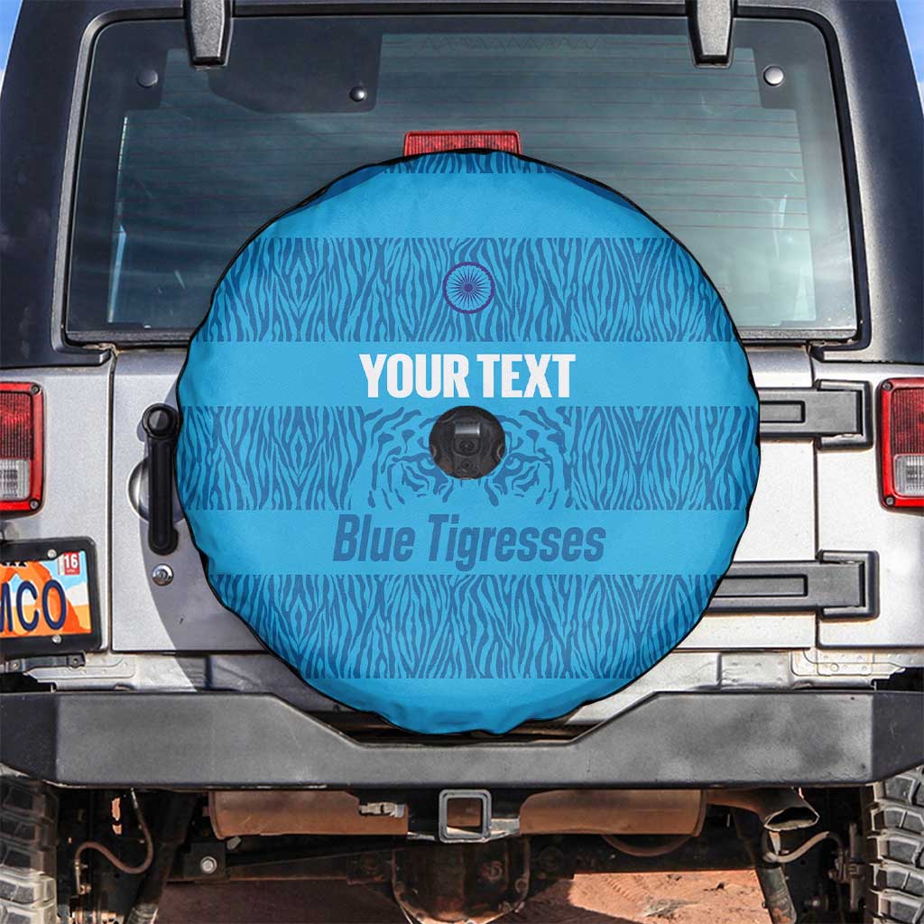 Custom India Football 2026 Spare Tire Cover Come On Blue Tigresses - Blue Version