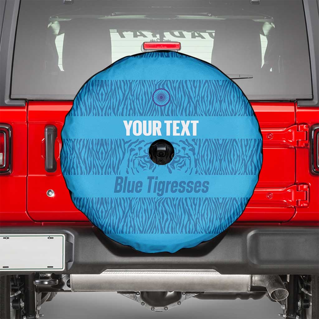 Custom India Football 2026 Spare Tire Cover Come On Blue Tigresses - Blue Version