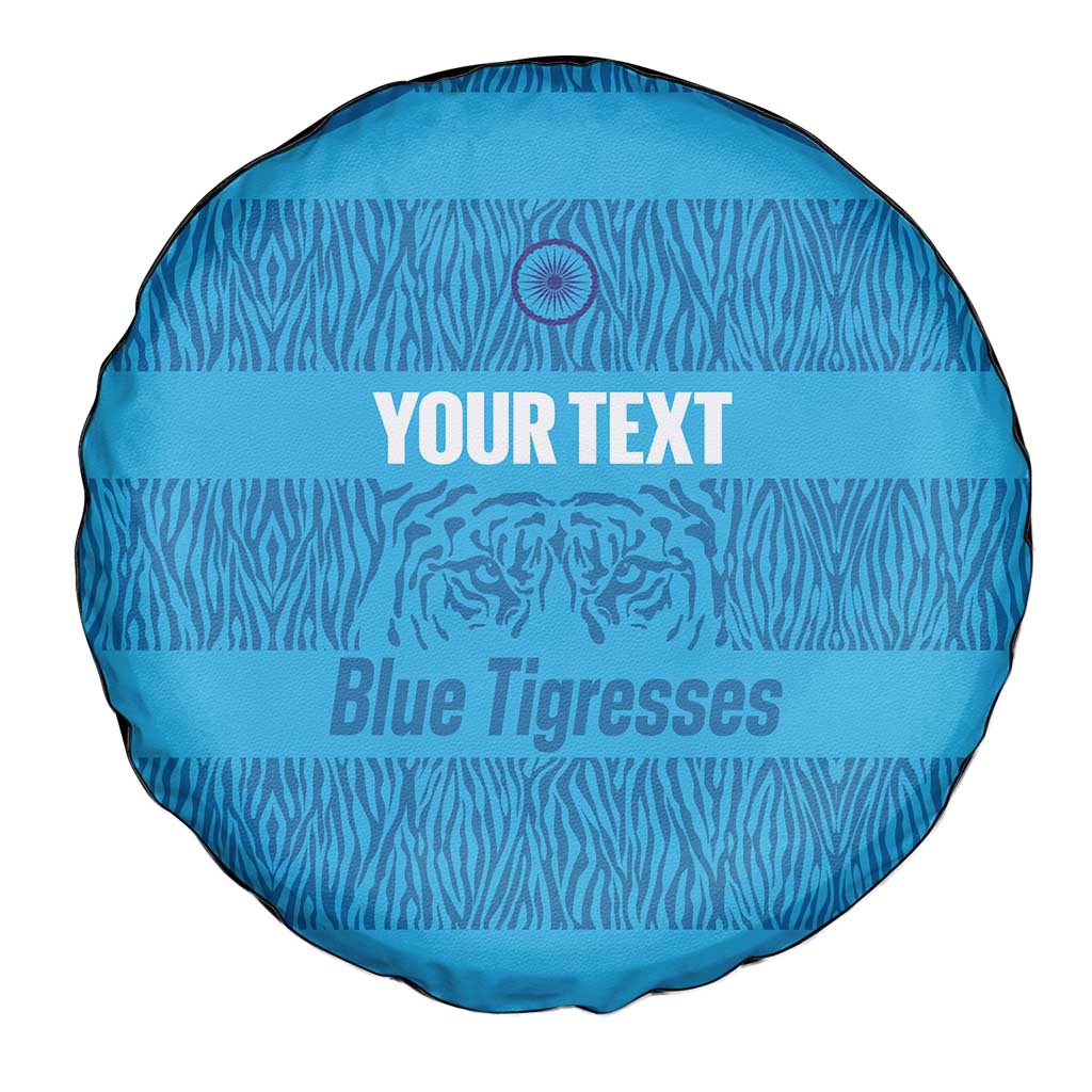 Custom India Football 2026 Spare Tire Cover Come On Blue Tigresses - Blue Version