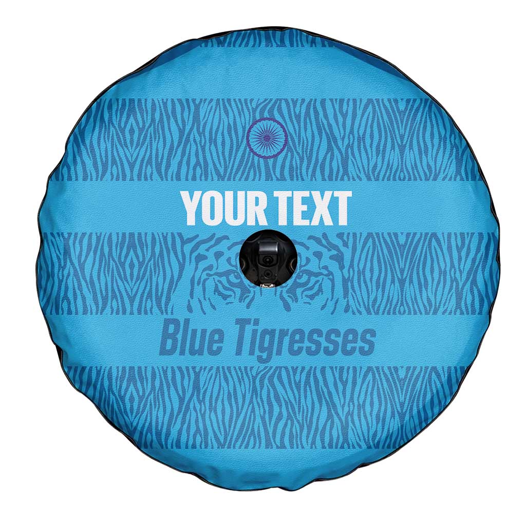 Custom India Football 2026 Spare Tire Cover Come On Blue Tigresses - Blue Version