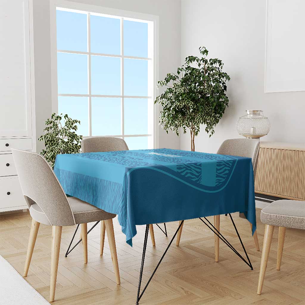 Custom India Football 2026 Tablecloth Come On Blue Tigresses - Blue Version