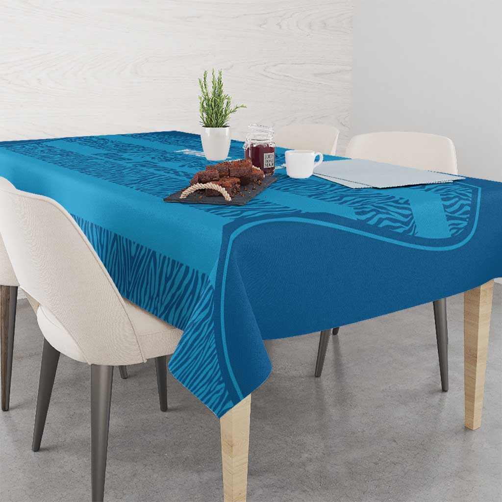 Custom India Football 2026 Tablecloth Come On Blue Tigresses - Blue Version