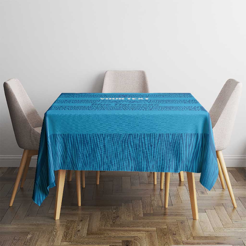 Custom India Football 2026 Tablecloth Come On Blue Tigresses - Blue Version