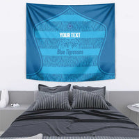Custom India Football 2026 Tapestry Come On Blue Tigresses - Blue Version