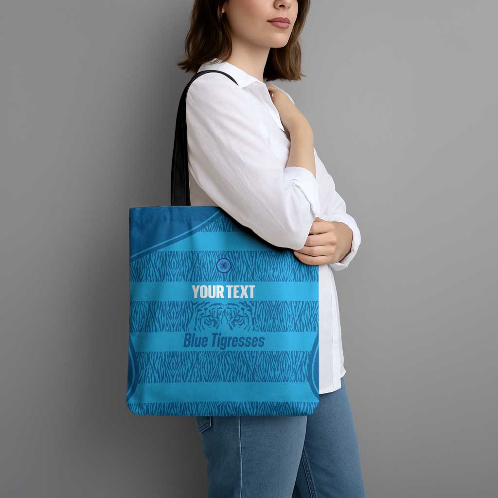 Custom India Football 2026 Tote Bag Come On Blue Tigresses - Blue Version