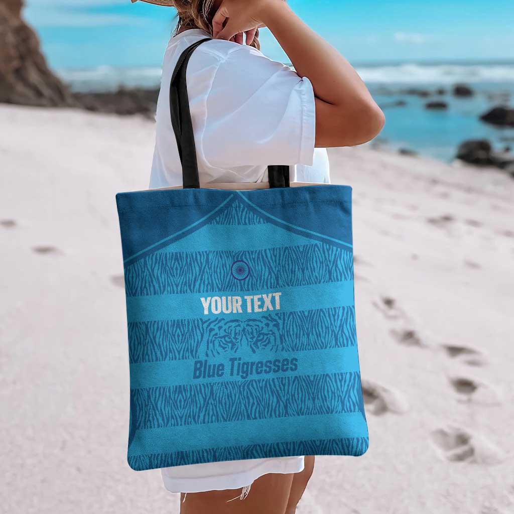 Custom India Football 2026 Tote Bag Come On Blue Tigresses - Blue Version