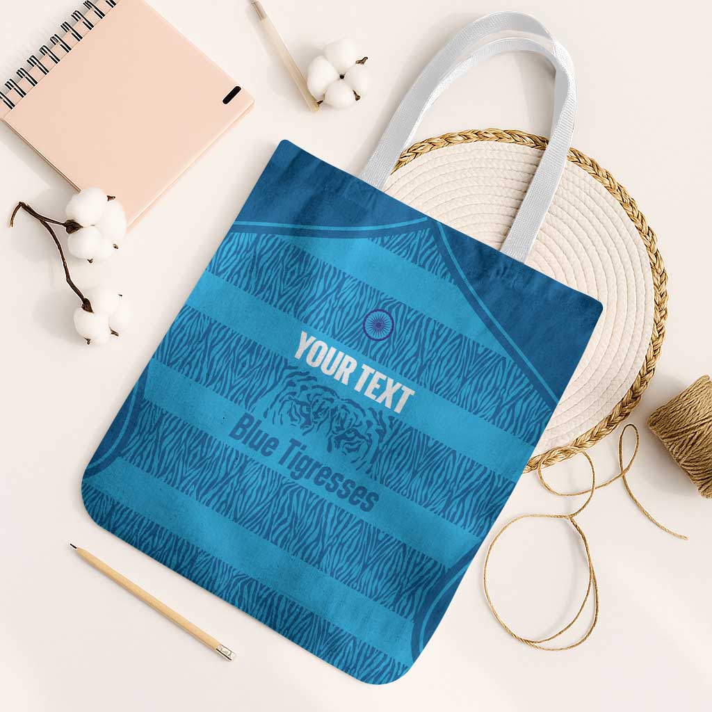 Custom India Football 2026 Tote Bag Come On Blue Tigresses - Blue Version