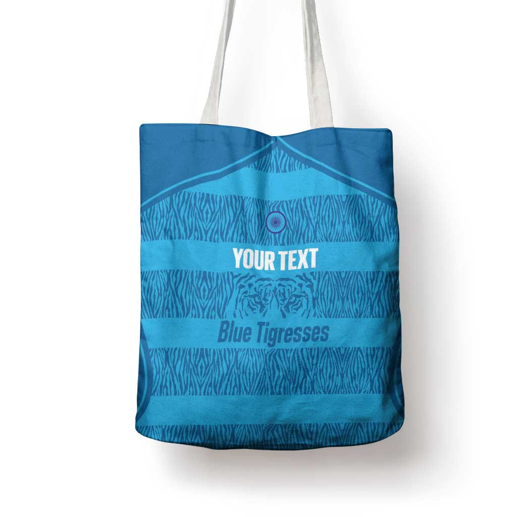 Custom India Football 2026 Tote Bag Come On Blue Tigresses - Blue Version