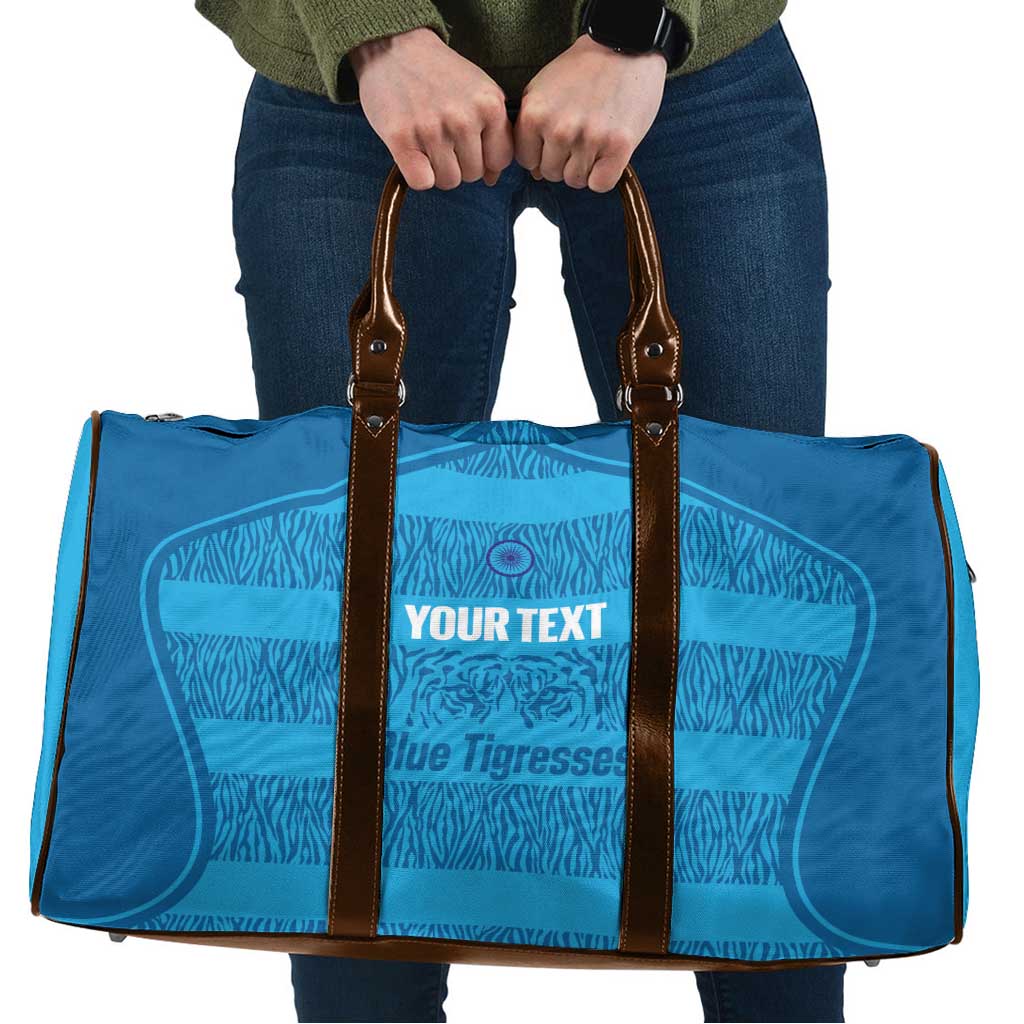 Custom India Football 2026 Travel Bag Come On Blue Tigresses - Blue Version
