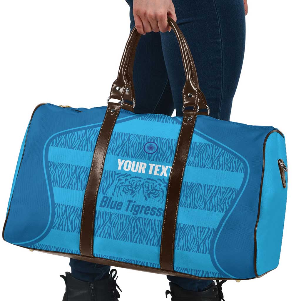 Custom India Football 2026 Travel Bag Come On Blue Tigresses - Blue Version